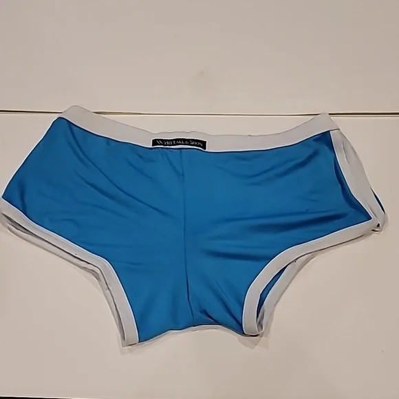 Whittall & Shon Microfiber Boxcut Swim Trunks Torquoise Small - Picture 5 of 7